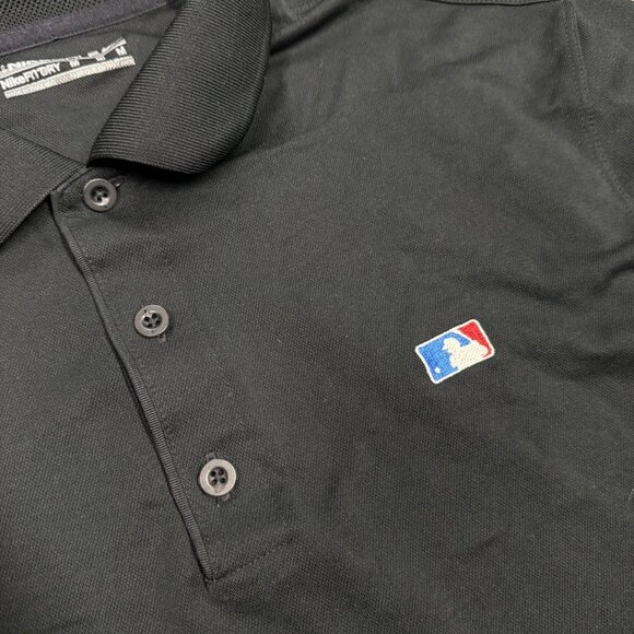 Nike Golf MLB Polo Shirt Short Sleeve Black Medium - Picture 2 of 6